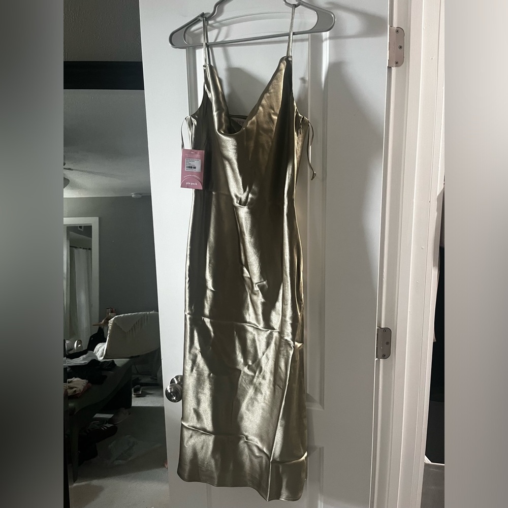 Birdy Grey midi satin silk dress